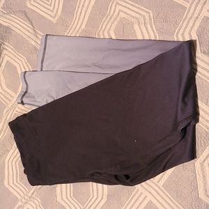 Black to gray ombre leggings